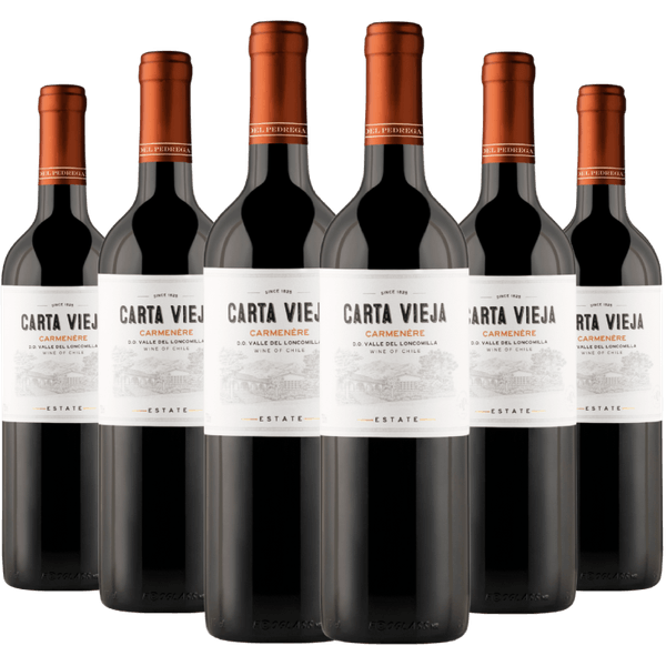 Kit 6 Garrafas Carta Vieja Carménère
